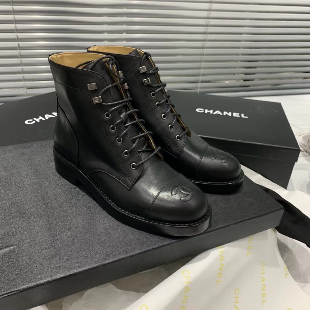 chanel·双c中低帮马丁靴 /跟高3.5cm码数34-40cm