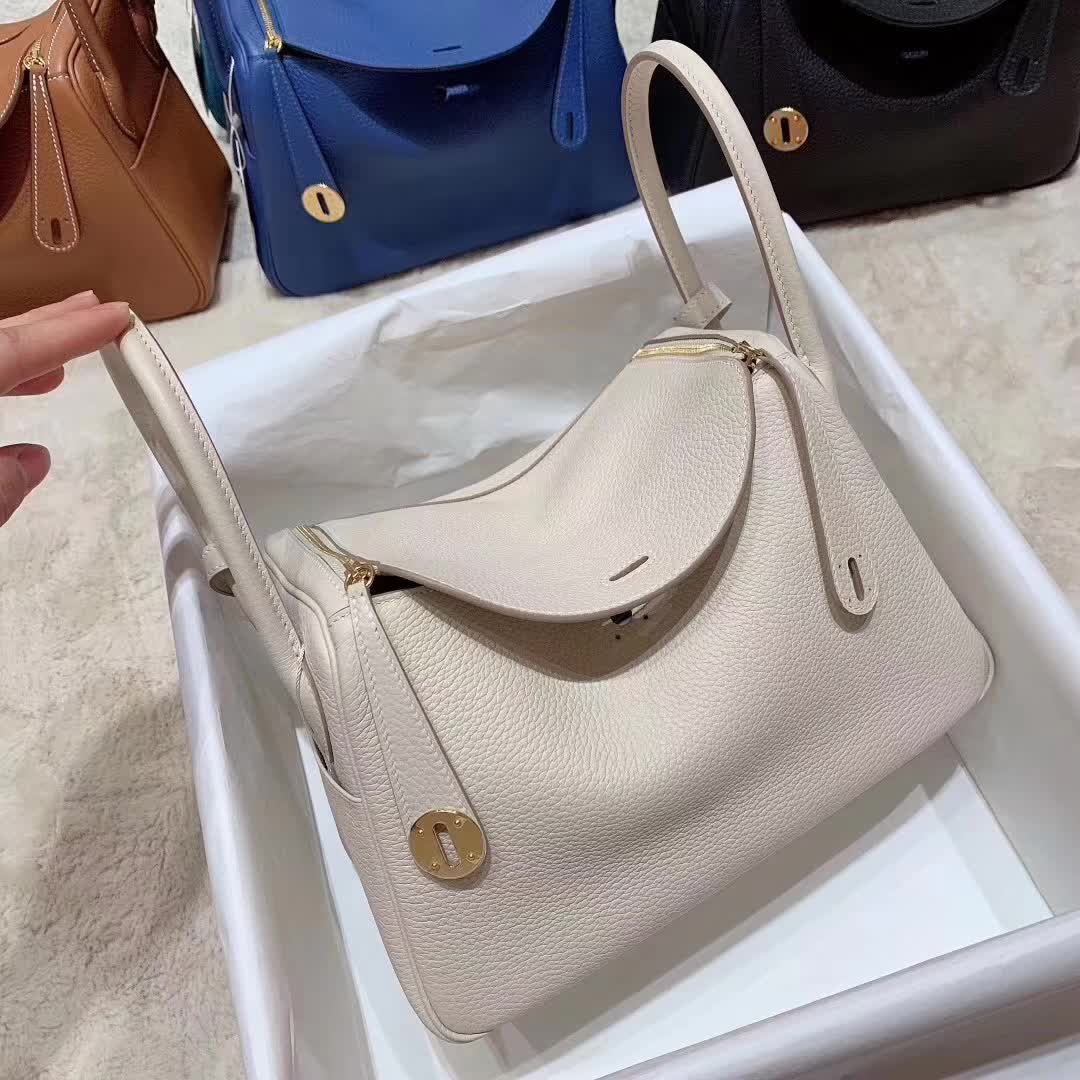 hermes· 奶昔白【lindy护士包手袋】size:26cm/30cm
